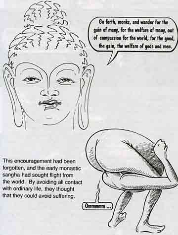 
Rude funny illustration - Introducing Buddha book
